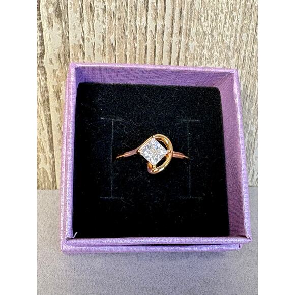 New 75% 18k Rose Gold filled, 1CT Moissanite Ring, Sz. 8 - Picture 2 of 7